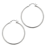Sterling Silver 3x40mm Hoop Earring
